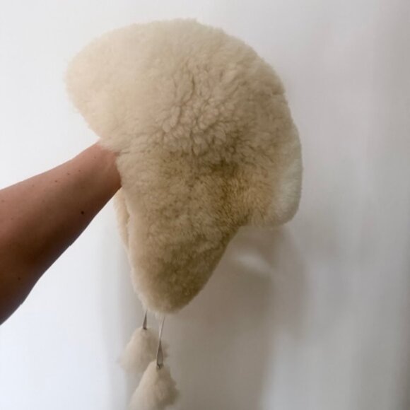 Real Alpaca Trapper Hat with Tassels